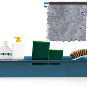 Telescopic Sink Rack Basket Expandable Storage Drain Holder Home Kitchen Sponge