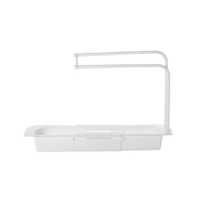 Kitchen Expandable Telescopic Sink Rack Shelf Sponge Drain Storage Basket Holder