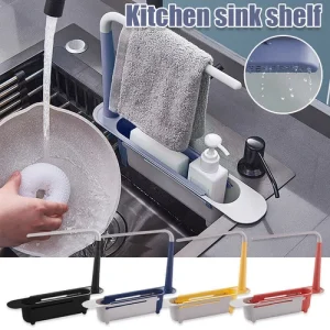 Sink Rack Holder Telescopic Expandable Storage Drain Basket Kitchen Organiser